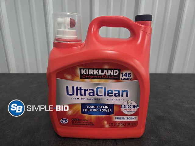 Lot 58-71829 - Kirkland Signature Ultra Clean Laundry Soap - 146 loads - HE - unopened