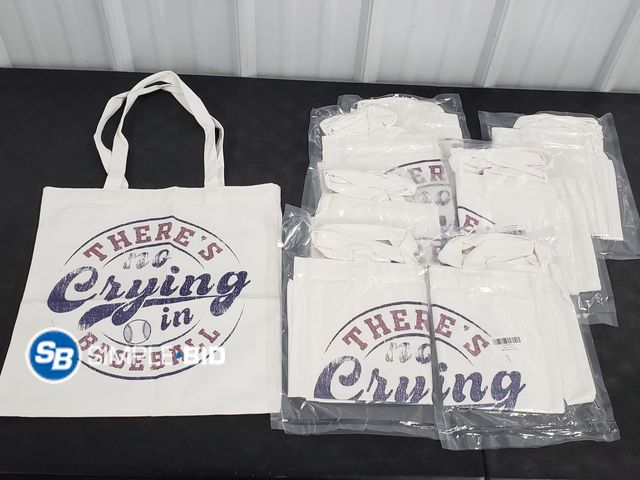 Lot 58-77946 - Lot of (8) Canvas Bags - "There's No Crying In Baseball"