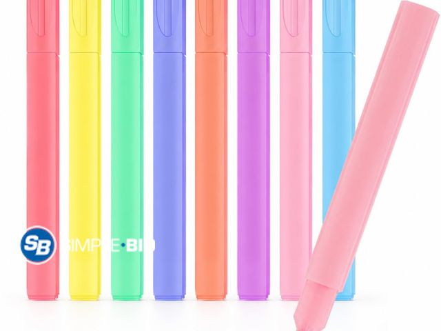 Lot 58-74936 - New  Highlighters, 8 Pack Assorted Color Chisel Tip No Bleed Highlighters Set, Highlighter Marker Pe...