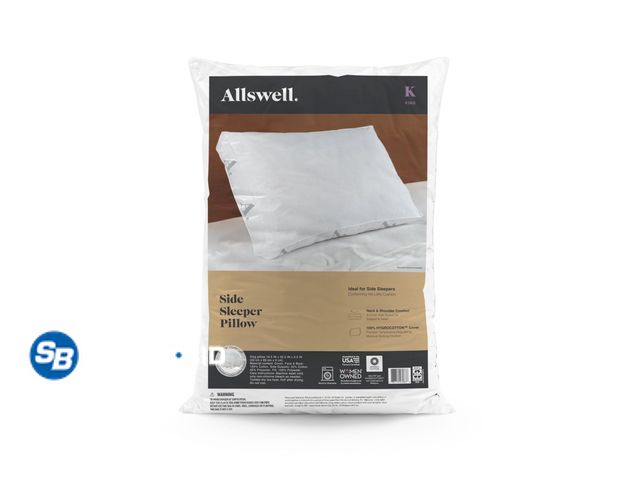 Lot 58-26942 - New Allswell Side Sleeper Bed Pillow with HYGROCOTTON® Temperature Regulating Cover, King