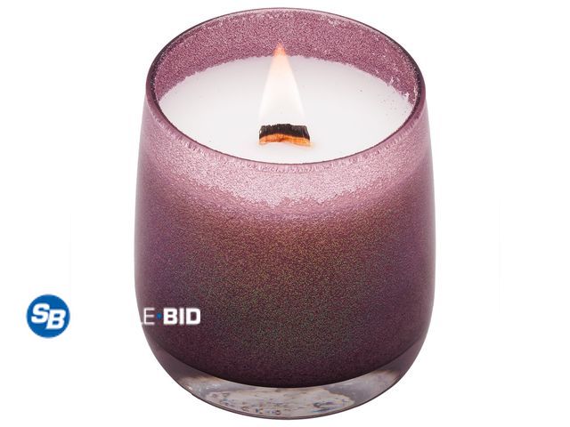 Lot 58-54894 - New Better Homes &amp; Gardens Wood 1-Wick  Scented Glitter Jar Candle, Spiced Apple Tobacco, 14.5oz...