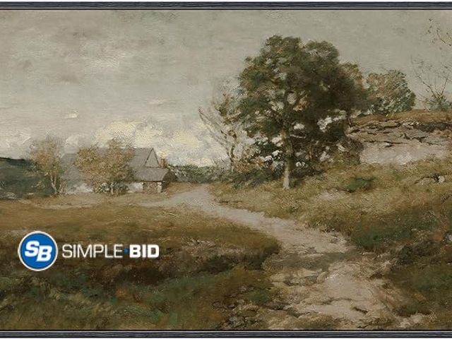 Lot 58-27262 - New InSimSea Black Framed Canvas Wall Art Vintage Decor, Country Road Classical Paintings, Rustic Fa...