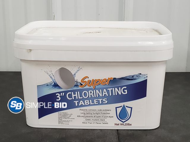 Lot 58-55821 - New Super 3" Chlorinating Tablets - 25lbs