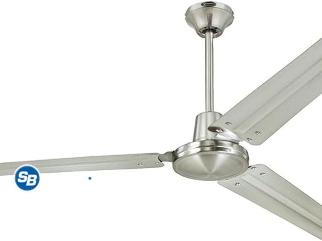 Lot 58-34648 - Westinghouse Westinghouse 7861400 Industrial 56-Inch Three Indoor Ceiling Fan, Brushed Nickel Steel ...