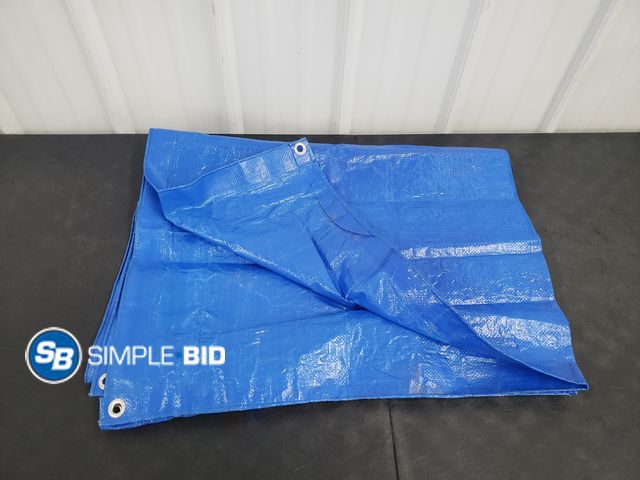 Lot 58-63303 - Blue Tarp - 52" x 74" Used