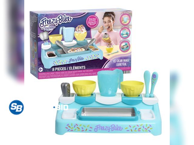 Lot 58-60616 - New Easy Bake Freezy Bake Ice Cream Maker Toy, Plastic Kitchen Playset for Kids Ages 8 and up
