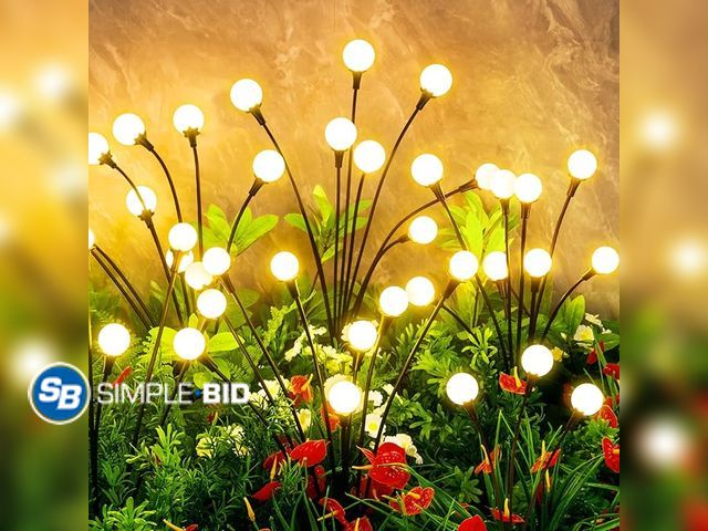 Lot 58-17744 - New Solar Lights Outdoor Waterproof 4 Pack of 32 Leds Garden Patio Firefly