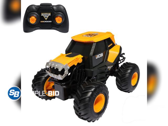 Lot 58-51500 - New Monster Jam JCB Digatron Remote Control Vehicle with Lights, 1:15 Scale
