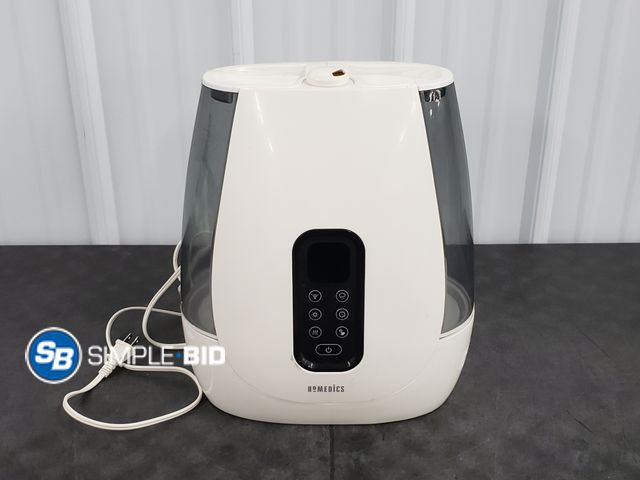 Lot 58-30053 - Homedics Total Comfort Ultrasonic Humidifier Warm and Cool mist - light use - tested to power on - n...