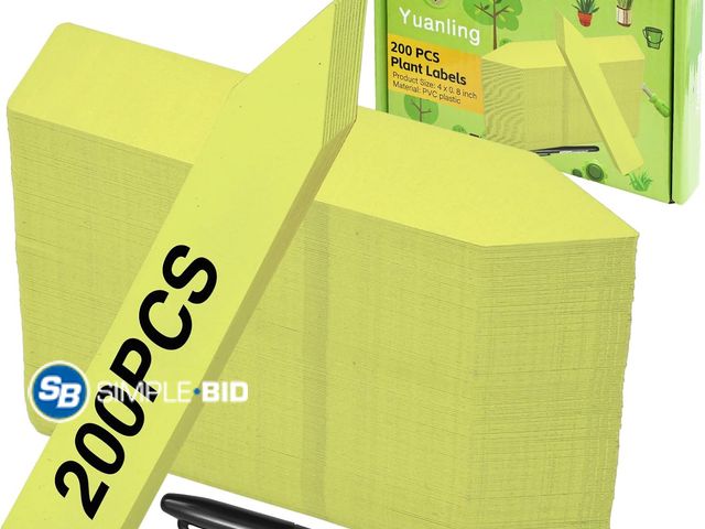 Lot 58-52454 - New Plant Labels 200 Pcs Yuanling for Seeding Plastic Waterproof Plant Name Tags Garden Labels Marke...