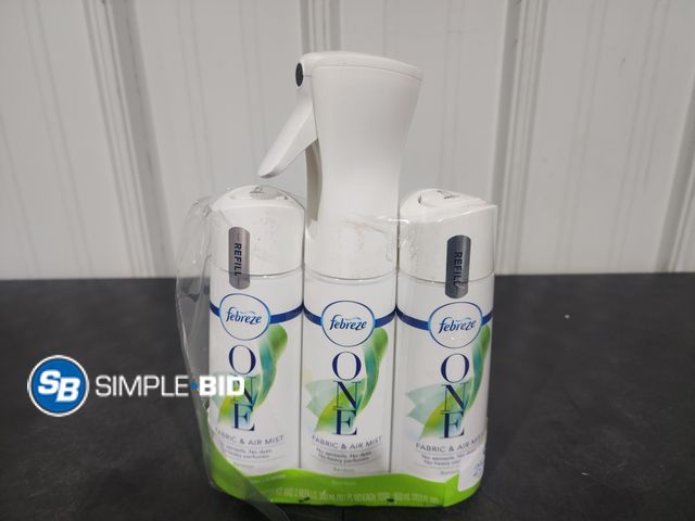Lot 58-29014 - Febreze ONE Fabric and Air mist -- starter kit and 2 Refills -- BAMBOO - appears unused