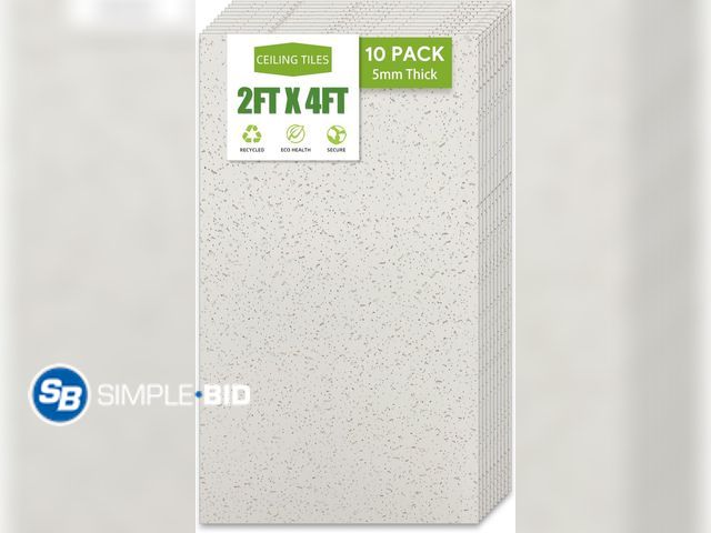 Lot 58-75691 - New 2ft x 4ft Printed Pro Ceiling Tile，Drop Ceiling Tiles 24 x 48in. Waterproof, Washable and Fire-R...