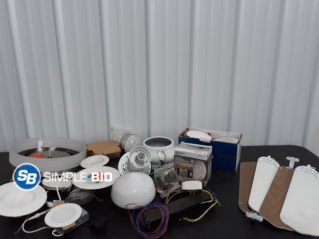 Lot 58-37447 - Lot of Various Lights, Ceiling Fan and More