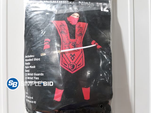 Lot 58-32671 - New Complete NINJA costume -- SIZE M