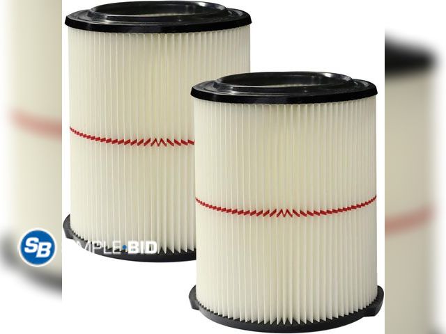 Lot 58-74882 - Replacement 38754 Filter Compatible with Craftsman Wet Dry Vac CMXZVBE38754, Fits 5–20 Gallon Models...