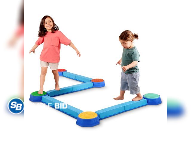 Lot 58-60482 - New Battat Busy Beams Set with 8 Balance Beams and 5 Sensory Pods, Toddler and Preschool Toys