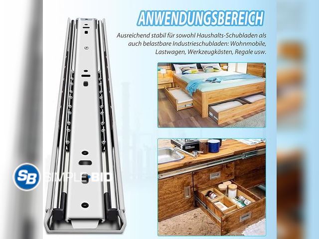 Lot 58-26660 - New Heavy Duty Drawer Slides Full Extension Side Mount 20"