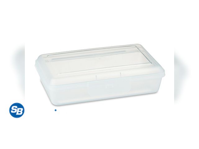 Lot 58-58942 - New Pen+Gear Lightweight Plastic Pencil Box with Snap-on Lid, Clear, 12-Pack