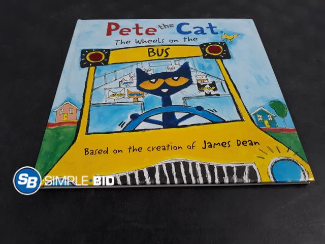 Lot 58-40503 - Pete the Cat -- The Wheels on the bus hard cover book - in good condition