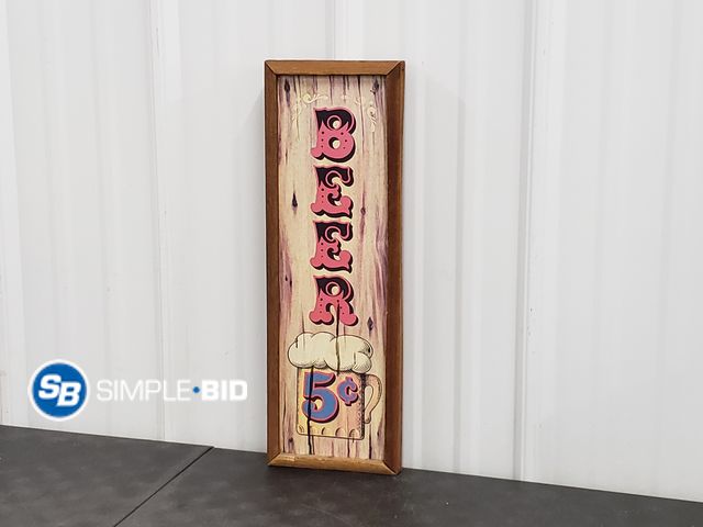 Lot 58-84355 - BEER *5 Cents Wall Plaque