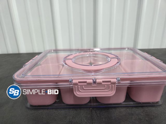 Lot 58-54220 - New New Cook With Color 8-Compartment Snackle Box, Charcuterie and Snack Container, Divided Serving ...