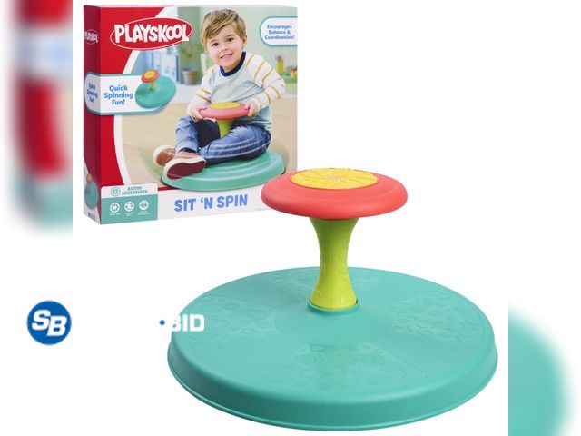 Lot 58-51328 - New Playskool Sit ’n Spin Activity Toy, Spinning Seat, Kids Ages 18 Months and up, Hasbro Licensed
