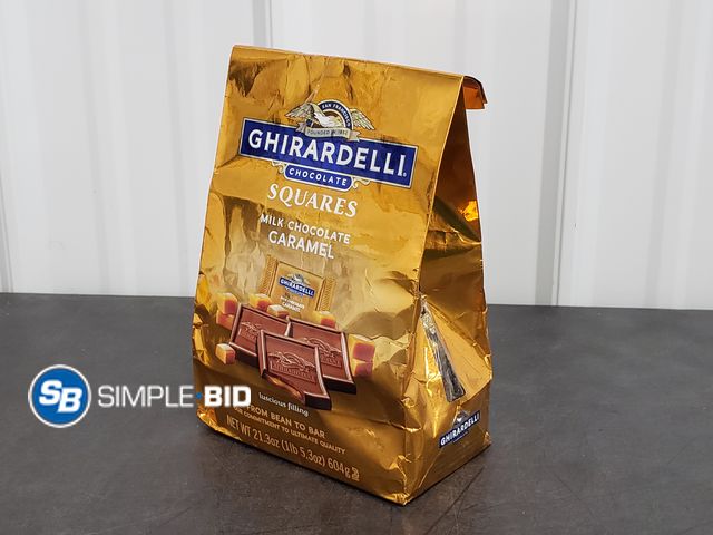 Lot 58-67757 - Ghirardlli Squares Milk Chocolate Caramel - 36 individullay wrapped - unopened - expired