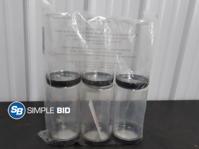 Lot 58-74188 - Lot of (6) Plastic Canisters with Lids - New