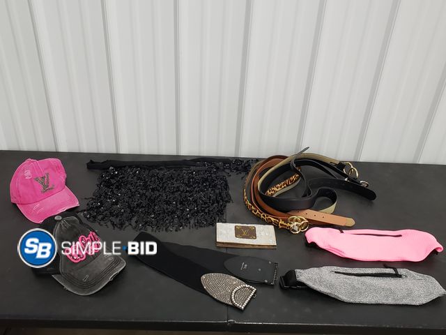 Lot 58-56287 - Lot of Misc. Women Items - Belts, Hats, and Fanny Packs