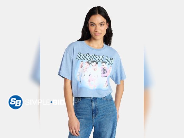 Lot 58-71209 - New Backstreet Boys Women's Skimmer Tee with Short Sleeves, Size 1XL