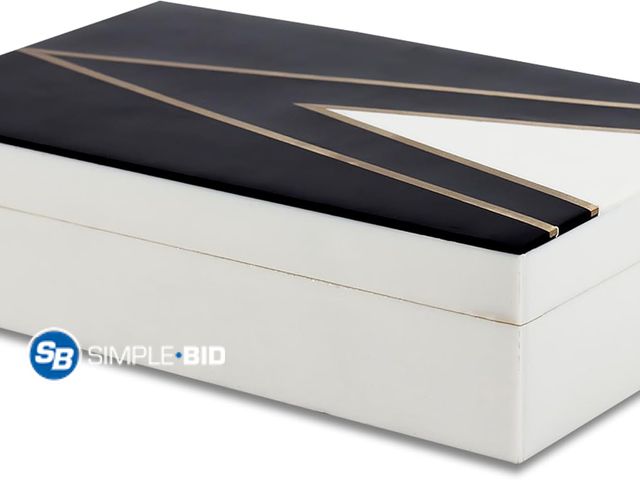 Lot 58-39579 - New Handicrafts Home Decorative Box 8x6 – Photo Storage Box, Jewelry Organizer, Modern Decorative St...