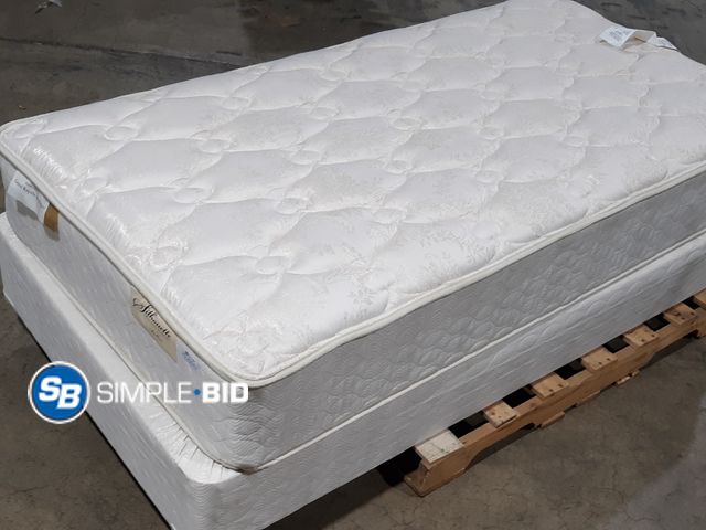 Lot 58-20643 - Silhouette Mattress Company - Bellair - Twin Size Box Spring and Mattress - Hand Crafted in Grand Ra...