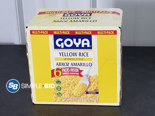 Lot 58-73684 - GOYA Yellow Rice Spanish Style - 6 packs - unopened - expired
