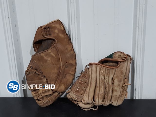 Lot 58-36002 - Lot of (2) Old Ball Mitts