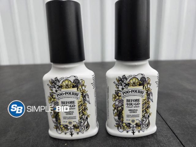 Lot 58-74909 - Lot of (2) New POO-POURRI - Before you go Toilet spray - Original Citrus