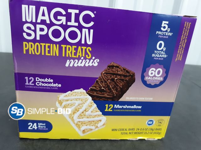 Lot 58-39223 - Magic Spoon Protein Treats minis - Double Chocolate - Marshmallow - individually packaged - 22 in bo...