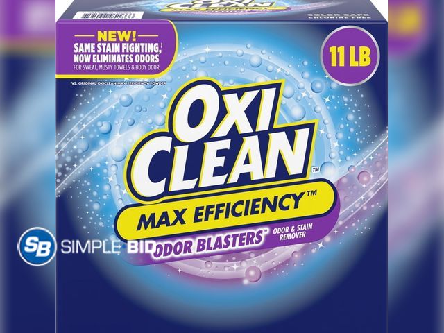 Lot 58-71841 - OxiClean Max Efficiency Odor Blasters Laundry Stain Remover Powder, 11 Pounds - mostly full