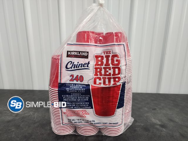 Lot 58-41485 - CHINET! The BIG RED CUP -- 240 - open bag - mostly full - unused