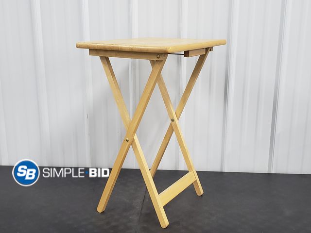 Lot 58-73609 - Wooden Fold up Tray Table