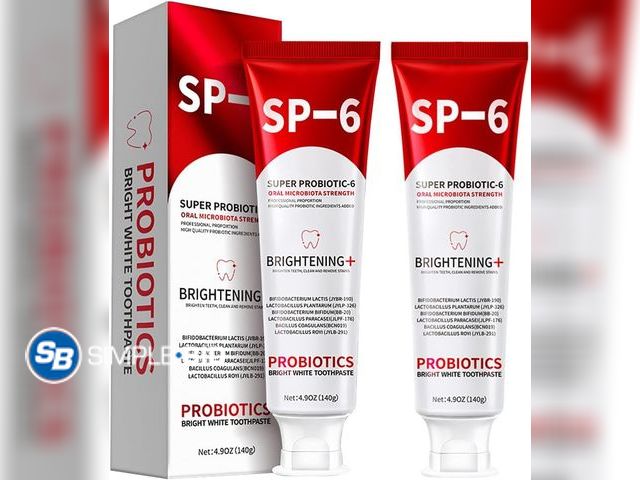 Lot 58-52558 - Lot of (2) New SP-6 Probiotic Toothpaste Teeth Whitening, Fresh Breath, Plaque Removal &amp; Gum Car...