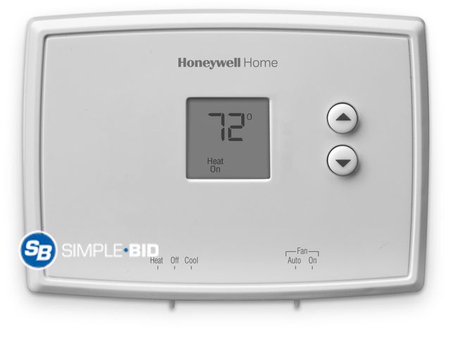 Lot 58-36156 - New Honeywell Thermostat, Non-Programmable Thermostat, White, RTH111B1024/E1