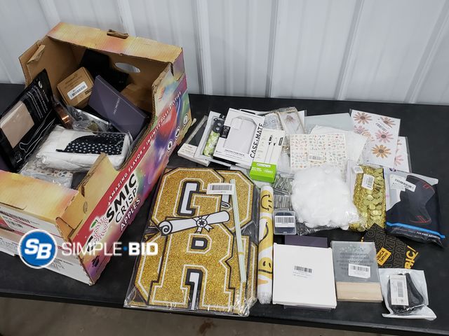 Lot 58-59671 - BOX of Small amazon items and more - variety of items - unused