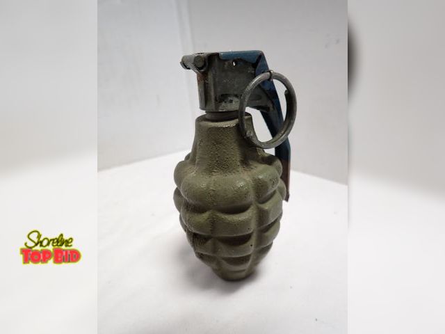 Lot 59-10401 - U.S. WWII MK2 Cast Iron Pineapple Fragmentation Training Grenade RFX