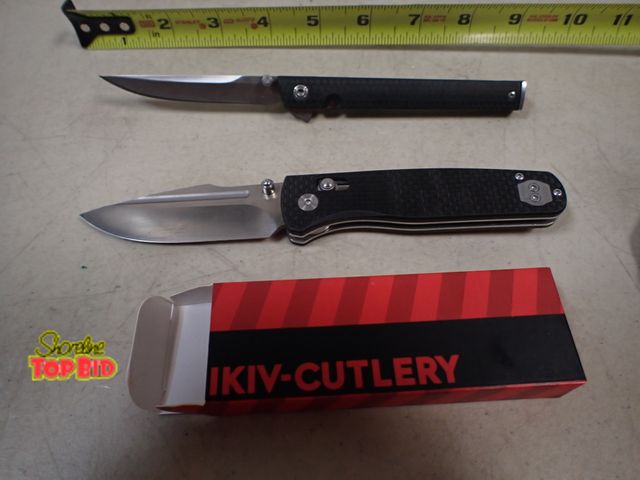 Lot 59-41365 - 2 Tactical Hunting Knives M390 &amp; IKIV, Both with Locking Blade Mechanisms