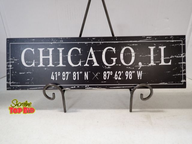Lot 59-43181 - Barnyard Designs , Chicago Wall Decor 5" x 17"