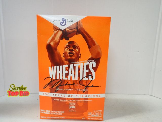 Lot 59-43431 - Signed Michael Jordan Wheaties Cereal Box - Contents are NOT for consumption! This is only a collect...