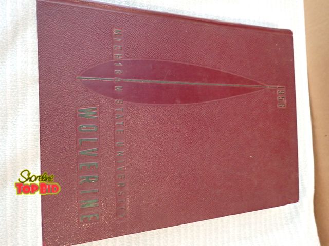 Lot 59-21418 - 1956 Michigan State University Wolverine Yearbook, 468 Pages. Good Condition
