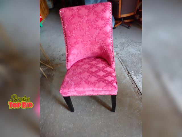 Lot 59-43677 - Velvet Magenta Accent Chair, Excellent Condition