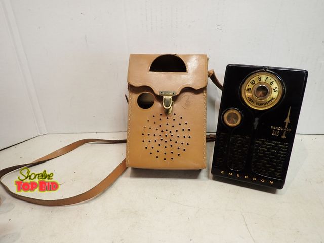 Lot 59-14634 - Mid-Century 1950s Emerson Model 888 VanGuard Transistor Radio, Tested-Working with Carrying Case