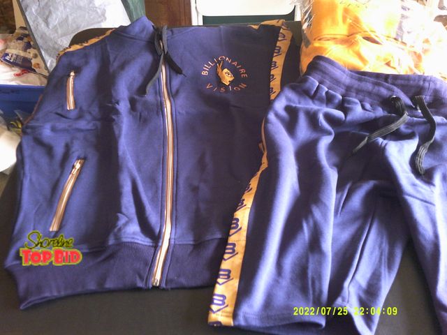 Lot 59-86028 - Two Billionaire vision hooded sweatshirt and shorts. (3X) never worn/original package